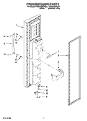 FREEZER DOOR PARTS Diagram and Parts List for 7GS6SHEXPQ03  Whirlpool Refrigerator