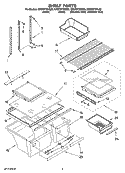 SHELF PARTS Diagram and Parts List for GR9FHTXVL00  Whirlpool Refrigerator