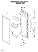 REFRIGERATOR DOOR Diagram and Parts List for CS22AFXKQ03  Crosley Refrigerator