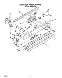 CONTROL PANEL Diagram and Parts List for RS660BXYH0  Whirlpool Range