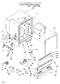 TUB ASSEMBLY Diagram and Parts List for DU920QWDQ4  Whirlpool Dishwasher