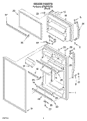 DOOR Diagram and Parts List for 8ET8MTKXKT00  Whirlpool Refrigerator