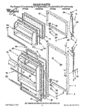 DOOR Diagram and Parts List for ET14JMYAW00  Whirlpool Refrigerator