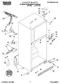 CABINET Diagram and Parts List for RT16DKXBW01  Roper Refrigerator