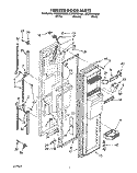 FREEZER DOOR Diagram and Parts List for ED25DQXAW01  Whirlpool Refrigerator