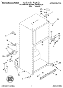 CABINET Diagram and Parts List for KTRC18KDWH00  KitchenAid Refrigerator