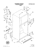 CABINET Diagram and Parts List for 3XARG493WP00  Whirlpool Refrigerator