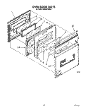 OVEN DOOR Diagram and Parts List for KEMI300WBL3  KitchenAid Microwave Oven Combo