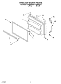 FREEZER DOOR Diagram and Parts List for RT18DKXKT02  Roper Refrigerator