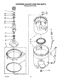 AGITATOR, BASKET AND TUB Diagram and Parts List for KAWE764WAL2  KitchenAid Washer