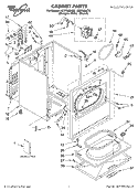 SECTION Diagram and Parts List for LER7620KT0  Whirlpool Dryer