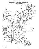 CONTROLS AND REAR PANEL Diagram and Parts List for LA6090XTW1  Whirlpool Washer