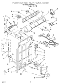 CONTROLS AND REAR PANEL Diagram and Parts List for 4LBR8255DZ1  Whirlpool Washer