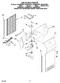 AIR FLOW PARTS Diagram and Parts List for GS6NBEXRT01  Whirlpool Refrigerator