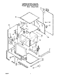 UPPER OVEN Diagram and Parts List for RB170PXYB6  Whirlpool Wall Oven