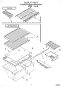 SHELF Diagram and Parts List for RT18HDXDW00  Roper Refrigerator