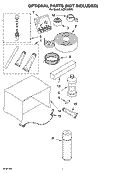 OPTIONAL  PARTS (NOT INCLUDED) Diagram and Parts List for ACM122XP2  Whirlpool Air Conditioner