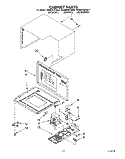 CABINET Diagram and Parts List for KEMS378YBL0  KitchenAid Wall Oven