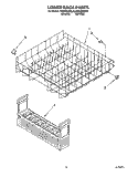 LOWER RACK Diagram and Parts List for KUDF230BWH0  KitchenAid Dishwasher