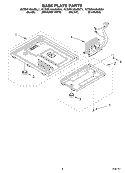BASE PLATE Diagram and Parts List for KCMS185JBT1  KitchenAid Microwave