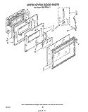 UPPER OVEN DOOR Diagram and Parts List for RB170PXL3  Whirlpool Wall Oven