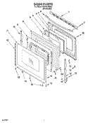 DOOR PARTS Diagram and Parts List for GS475LEMS0  Whirlpool Range