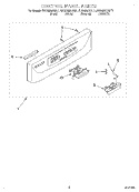 CONTROL PANEL Diagram and Parts List for KUDS25SHBT1  KitchenAid Dishwasher