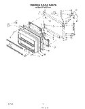 FREEZER DOOR Diagram and Parts List for ET18DKXTF00  Whirlpool Refrigerator