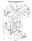 CONTROLS AND REAR PANEL Diagram and Parts List for AL5143VG0  Whirlpool Washer