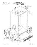 CABINET Diagram and Parts List for TS25AWXAN00  Whirlpool Refrigerator