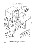 TUB ASSEMBLY Diagram and Parts List for WU4400X0  Roper Dishwasher