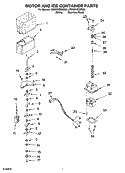 MOTOR AND ICE CONTAINER PARTS Diagram and Parts List for 7GS2SHEXMS00  Whirlpool Refrigerator