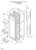 REFRIGERATOR DOOR Diagram and Parts List for 3XART720F00  Whirlpool Refrigerator