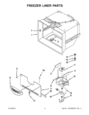 FREEZER LINER PARTS Diagram and Parts List for KFIS29PBMS00  KitchenAid Refrigerator