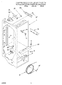 REFRIGERATOR LINER Diagram and Parts List for GD25DFXFN00  Whirlpool Refrigerator