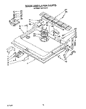DOOR AND LATCH Diagram and Parts List for KUDH230Y0  KitchenAid Dishwasher