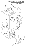 REFRIGERATOR LINER Diagram and Parts List for 3ED22DQXBW03  Whirlpool Refrigerator