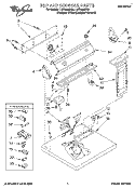 TOP AND CONSOLE, LIT/OPTIONAL Diagram and Parts List for LGT6638DZ0  Whirlpool Dryer