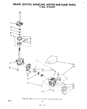 BRAKE, CLUTCH, GEARCASE, MOTOR AND PUMP Diagram and Parts List for LA5550XPW3  Whirlpool Washer