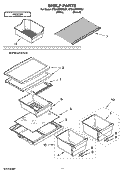 SHELF PARTS, OPTIONAL PARTS Diagram and Parts List for ET8AHMXRT01  Whirlpool Refrigerator