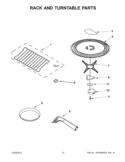 RACK AND TURNTABLE PARTS Diagram and Parts List for KHMS2056SSS3  KitchenAid Microwave