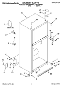CABINET PARTS Diagram and Parts List for KTRP22KRBT01  Whirlpool Refrigerator