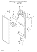 REFRIGERATOR DOOR Diagram and Parts List for 6GD27DFXFS01  Whirlpool Refrigerator