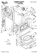 CABINET PARTS Diagram and Parts List for LEN2000KQ2  Whirlpool Dryer