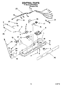 CONTROL PARTS Diagram and Parts List for KSRJ25IMST10  KitchenAid Refrigerator