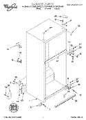 CABINET Diagram and Parts List for GT19DKXGN02  Whirlpool Refrigerator