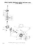 BRAKE, CLUTCH, GEARCASE, MOTOR AND PUMP Diagram and Parts List for LA5000XPW1  Whirlpool Washer