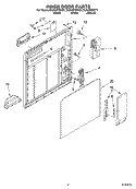 INNER DOOR Diagram and Parts List for DU945PWKT1  Whirlpool Dishwasher