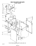 Part Location Diagram of 63616 Whirlpool PANEL, REAR, FOR ALMOND MODEL