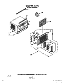 CABINET Diagram and Parts List for ACQ254XX0  Whirlpool Air Conditioner